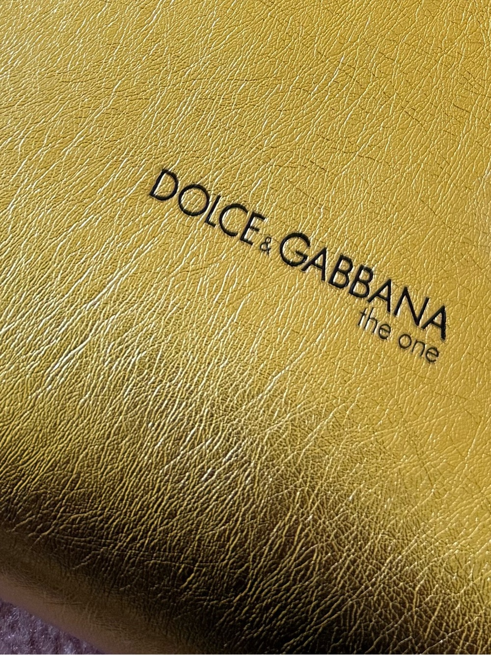 Dolce & Gabbana Gold Metallic Zip Pouch